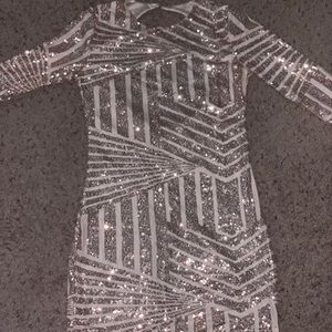 Sequin open back dress